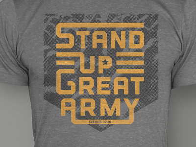 Stand Up Great Army army crowd outage shirt