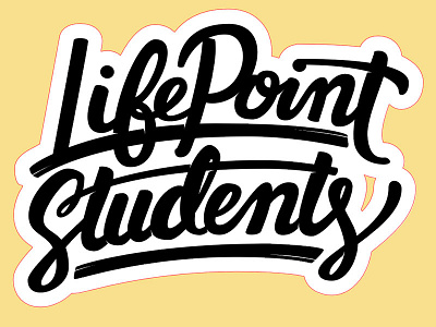 LifePoint Students Sticker crayligraphy hand lettering