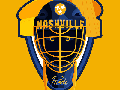 Nashville Preds Soccer-Themed Badge badge hockey nashville predators nashville preds preds soccer badge