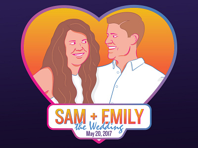 Samily (Sam + Emily) Soccer-Themed Badge badge couple wedding