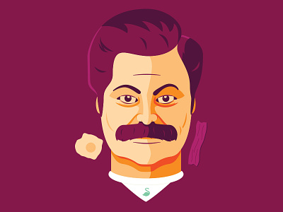 Swan Song (Ron Swanson) Soccer-Themed Badge all the bacon and eggs badge parks and rec parks and recreation ron swanson soccer badge swan song