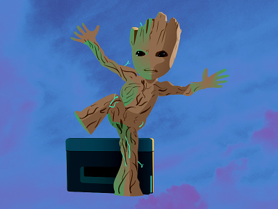 Baby Groot Soccer-Themed Badge baby groot badge groot guardians of the galaxy soccer badge