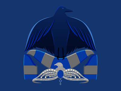 Ravenclaw House Soccer-Themed Badge