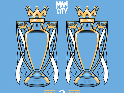 Back 2 Back Man City Trophies By Sully On Dribbble