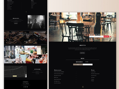 Spiegel Bar & Bistro Landing Page design ui ux web