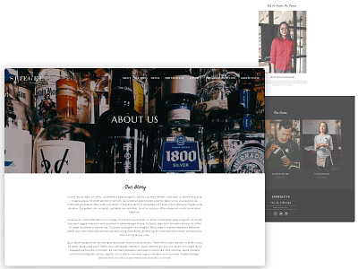 Spiegel Bar & Bistro - About Page design minimal ui ux web