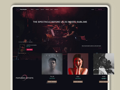 Flava Music Event design ui web