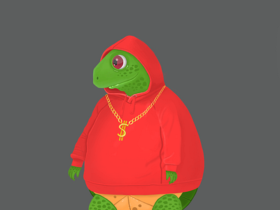Rap turtle branding character characterdesign illustration illustrator