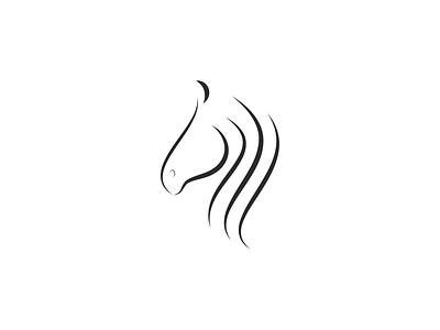 Horse Line Art Logo Design