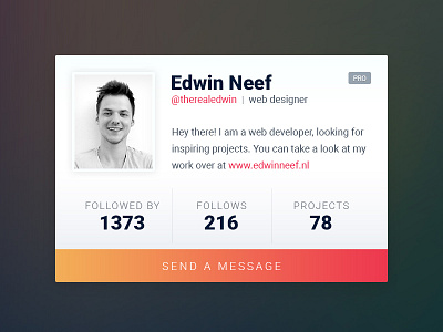 Daily UI #6 - User profile