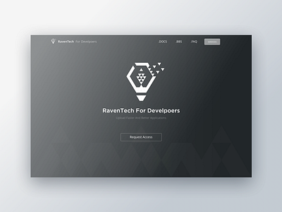 Raventech For Developers_Home black colors design developer sketch typography ui ux web website white