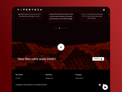 ViperTech Web Agency Footer cta button dark dark red dark ui footer red