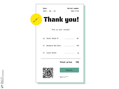 dailyui #17 email receipt