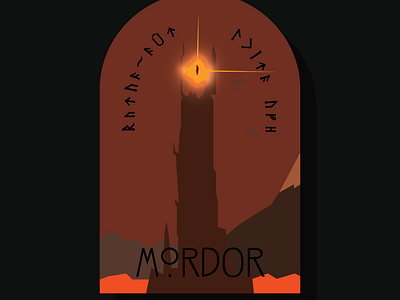 Mordor | Barad-dûr, Third Age design illustration lordoftherings poster thehobbit vector