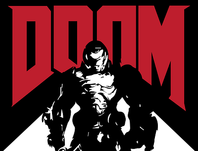 DOOM design doom doomguy game gaming illustration poster vector vector art vector illustration vectors video videogame