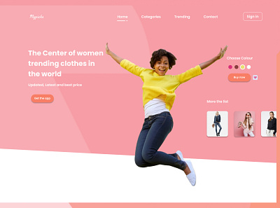 Landing Page for women's Clothing. "mypicks" design figma landingpage ui uiux