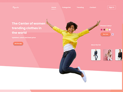 Landing Page for women's Clothing. "mypicks"