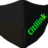 Masken mit Werbung