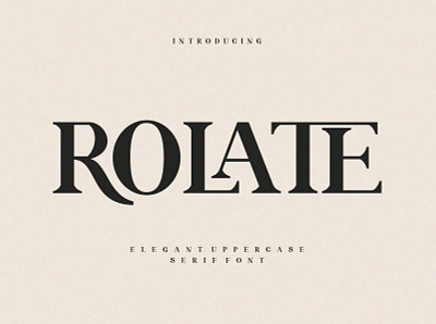ROLATE Ligature Serif Typeface vintage