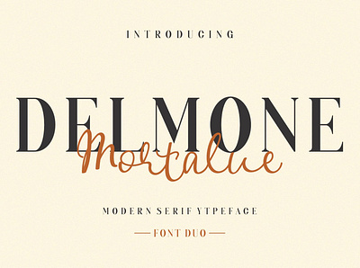 DELMONE & Mortalue Duo Font handwritten script vintage