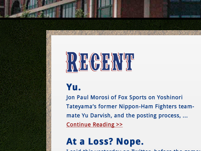 Baseball Fan Site Redesign