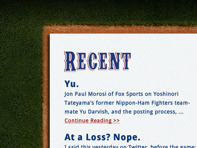 Baseball Fan Site Redesign v2