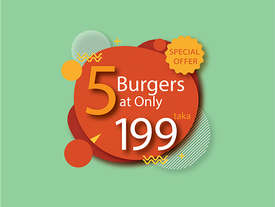 Social Media Post for Burger Hour graphic design