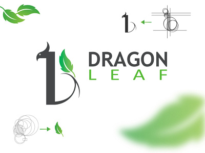 DRAGON LEAF logo | Pictorial marks LOGO branding design graphic design icon illustration illustrator logo logo design typography vector