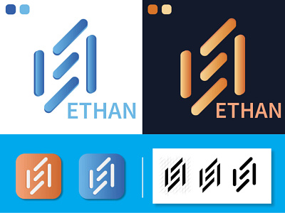 ETHAN concept logo design | E Logo Design