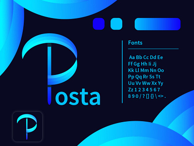 Posta logo | P LOGO design