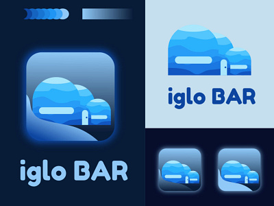 iglo BAR concept logo | Logo Design brand identity branding design graphic design ice logo icon iglo logo illustration logo logo design typography