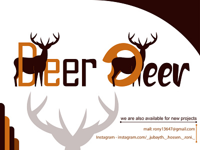 Deer concept logo | Deer logo Design | Logo Design branding d logo deer deer logo design graphic design illustrator logo logo design ui vector