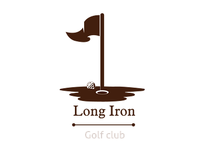 Long Iron golf club design graphic design illustration logo typography vector