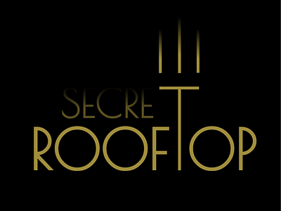 Secret Rooftop design graphic design logo minimal typography vector