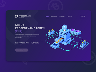 Blockchain Exchange 3d blockchain c4d cinema4d dalang design exchange illustration sketch ui web website