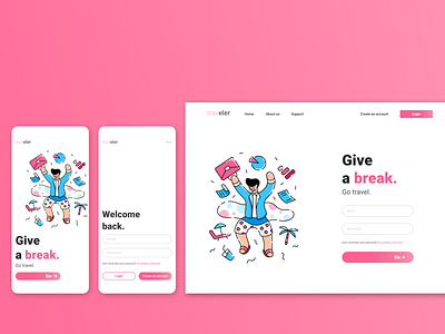 Daily UI #01 - Sign Up app design illustration ui web