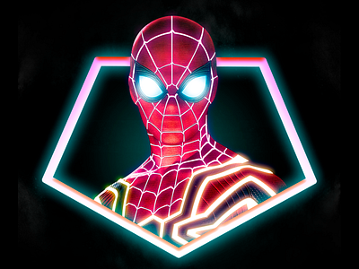 Neon Spiderman diseño gráfico illustrator marketing photo editing photoshop visual design