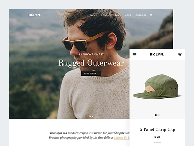 New theme — Brooklyn apparel ecommerce minimal store template theme typography