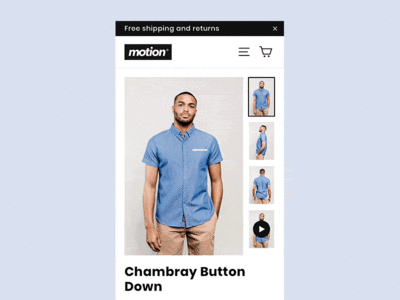 Autoplaying mobile product video
