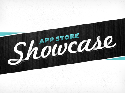 App Store Showcase halftone lettering script shaded shopify woodgrain