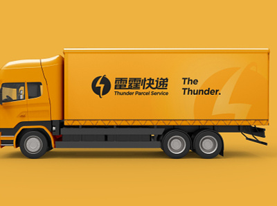 Thunder Parcel Service brand branddesign branding design illustration illustrator logo minimal typography vector