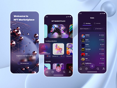 NFTs Marketplace App dark ui figma marketplace marketplace app nfts