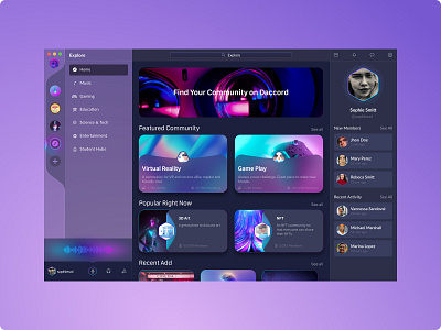 Discord Desktop App UI Design by Ricardo Medina on Dribbble