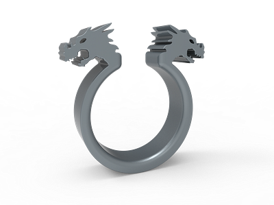 Dragon ring 3d 3d printing design dragon manufacturing modeling renderings ring toys