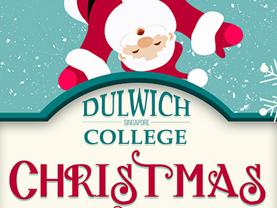 Dulwich College christmas design flyer illustration poster xmas