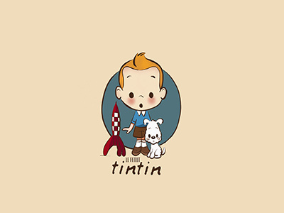 Le Petit Tintin avatar cartoon draw illustration sketch tintin