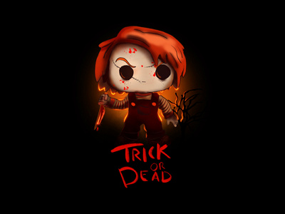 Trick or Dead tv shows horror terror chucky t-shirt halloween