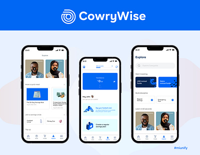 COWRYWISE MOBILE APP app bank branding cowrywise design finance illustration invest logo money save ui ux vector