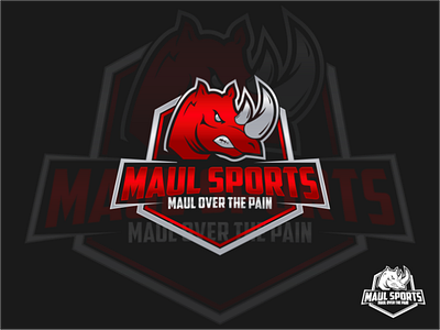 Maul Sports animal logo black background gradation literal logo design mature logo redesign concept shield logo simple logo spots streengt streengt strong