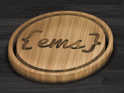 ONLY{ems} Logo dark logo wood